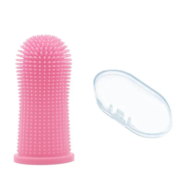 Pet Toothbrush Soft Silicone Finger Brush for Dogs Cats