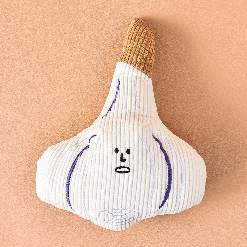 Plush Squeaky Dog Toy Durable Fun Chew Vegetable Series