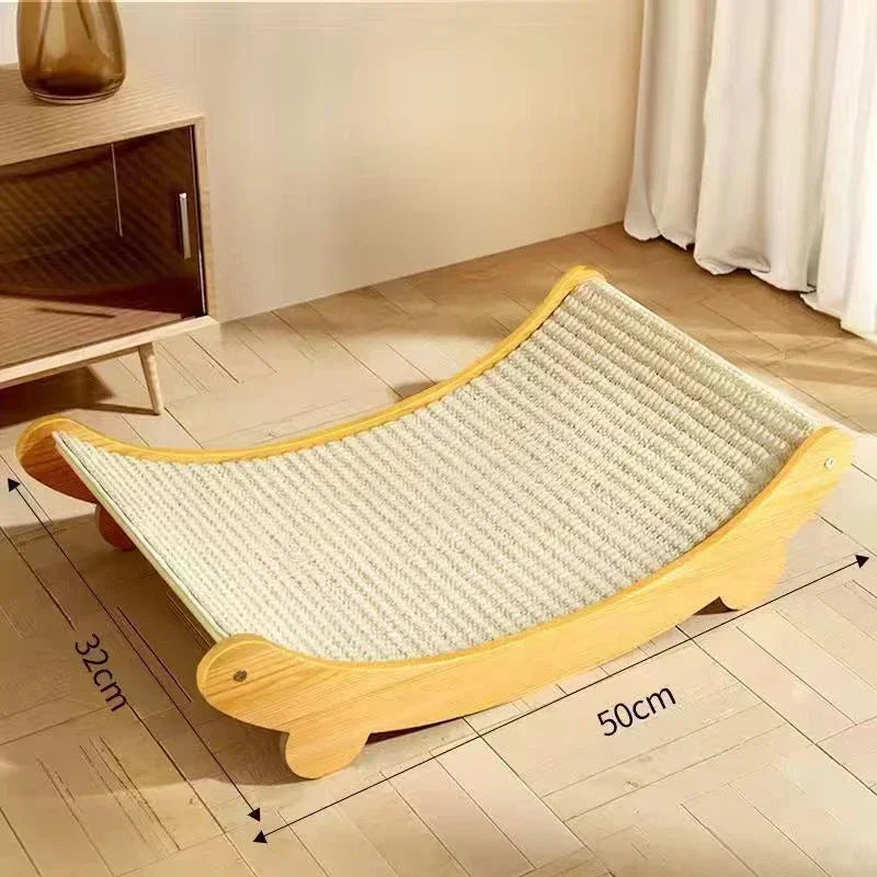 Detachable Wooden Cat Scratcher Bed Grinding Toy for Cats
