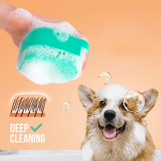 Soft Silicone Pet Bath Massage Gloves for Dogs and Cats