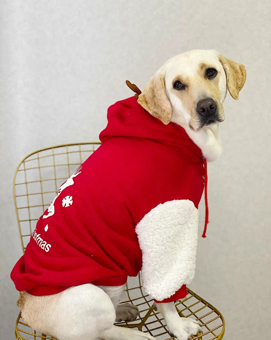 Winter Warm Dog Sweatshirt Cotton Fleece Christmas Clothes Large