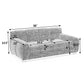 Soft Pet Sofa with Backrest and Armrests for Pets