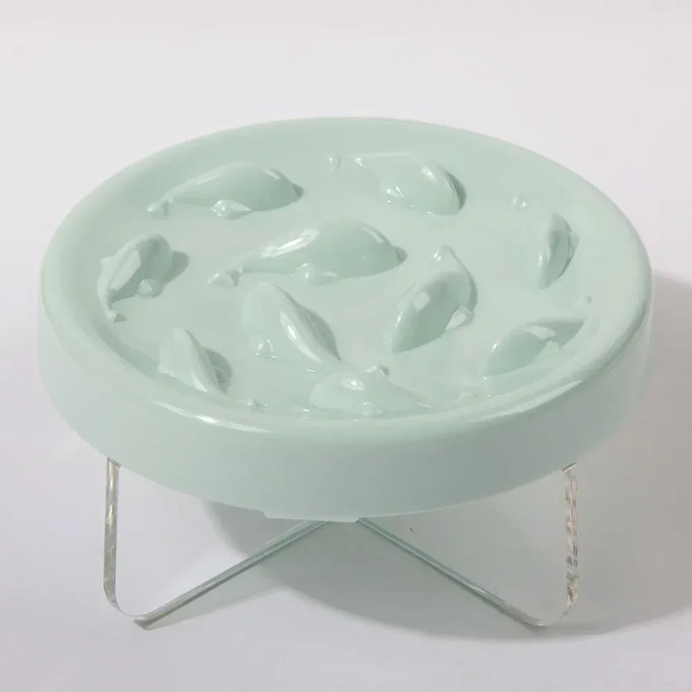 Raised Anti-Choke Cat Food Bowl Slow Feeder for Cats