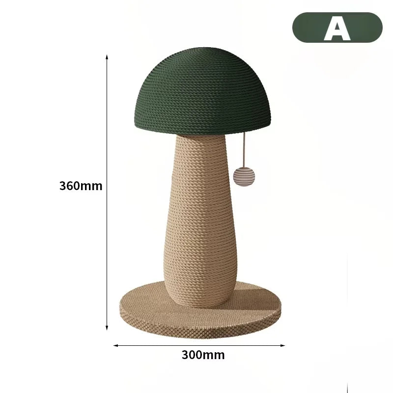Mushroom Sisal Cat Scratching Post Vertical Claw Grinding Pad