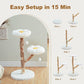 Flower Cat Tree Indoor Modern Wood Tower with Perches