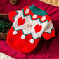 Warm Red Knit Dog Sweater Halloween Clothes for Pets