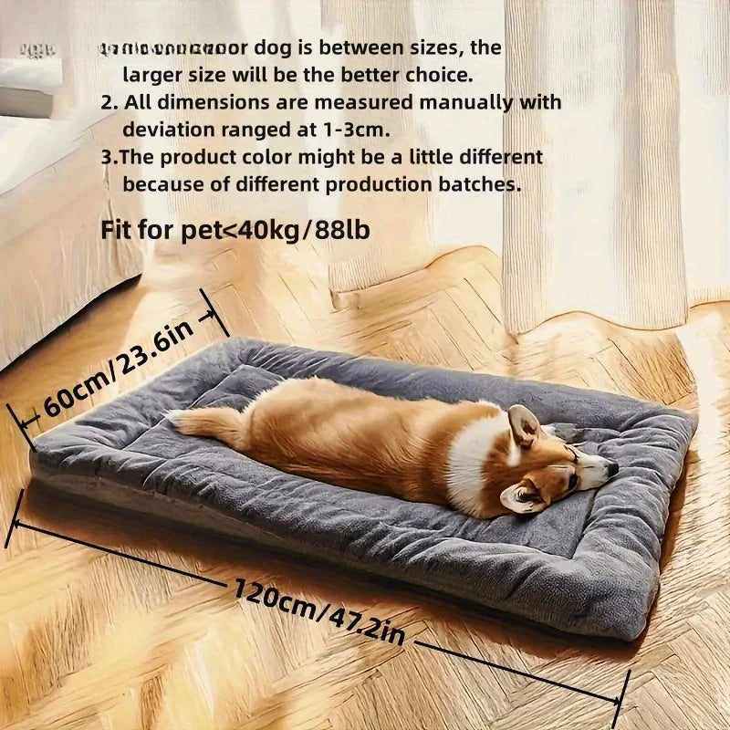 Large Plush Dog Bed Sofa Thick Soft Comfortable Pet Mat