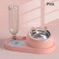 Pet Food Water Container 2-in-1 Dispenser for Cats Dogs