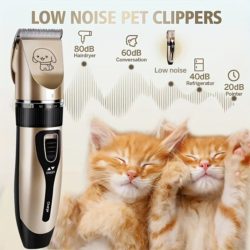 Electric Pet Hair Trimmer Kit for Dogs and Cats