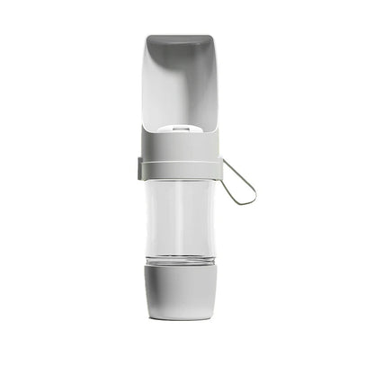 Foldable Outdoor Pet Drinking and Feeding Bottle 2-in-1