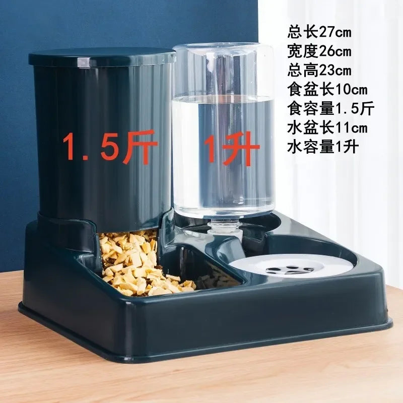 2-in-1 Automatic Cat Feeder and Water Dispenser Set