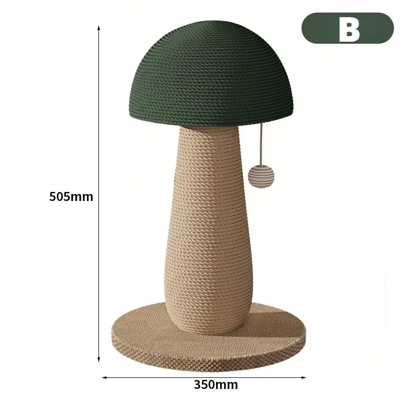Mushroom Sisal Cat Scratching Post Vertical Claw Grinding Pad