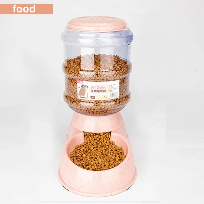 Large Capacity Pet Feeder Bowls with Automatic Water Dispenser