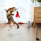 Funny Kitten Play Wand Toy Colorful Feather with Bell