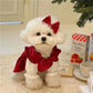 Warm Red Knit Dog Sweater Halloween Clothes for Pets