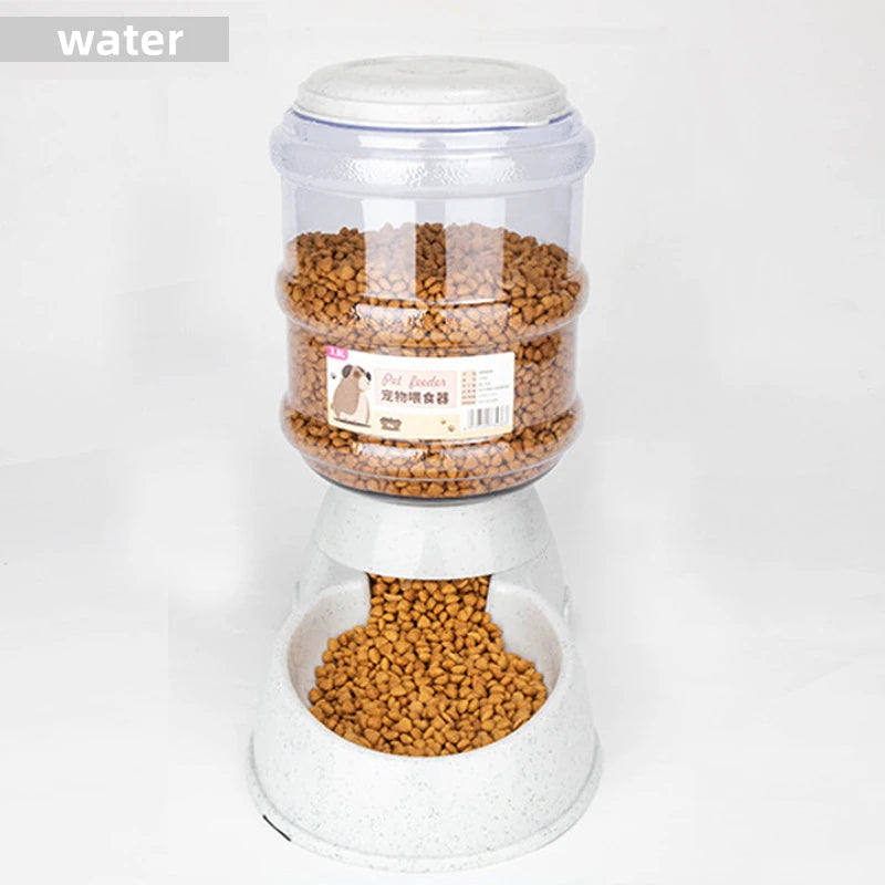 Large Capacity Pet Feeder Bowls with Automatic Water Dispenser