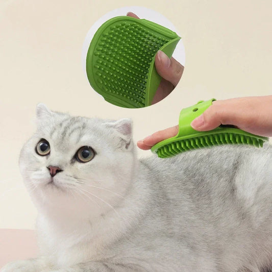 Dog Cat Grooming Brush Soft Silicone Bath Hair Remover