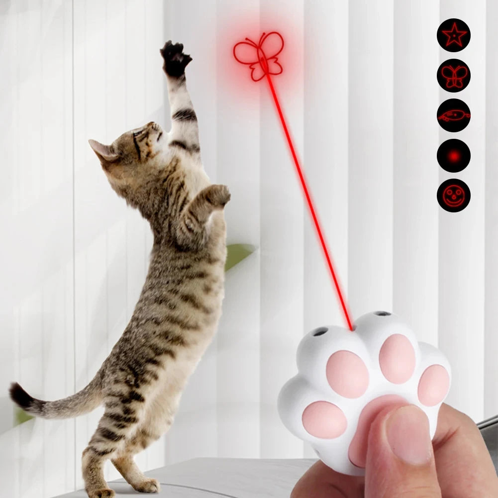Funny Rechargeable Laser Cat Dog Toy with 5 Patterns