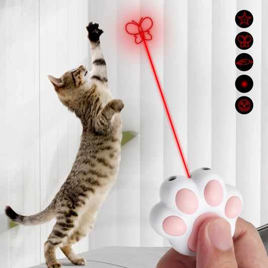 Funny Rechargeable Laser Cat Dog Toy with 5 Patterns
