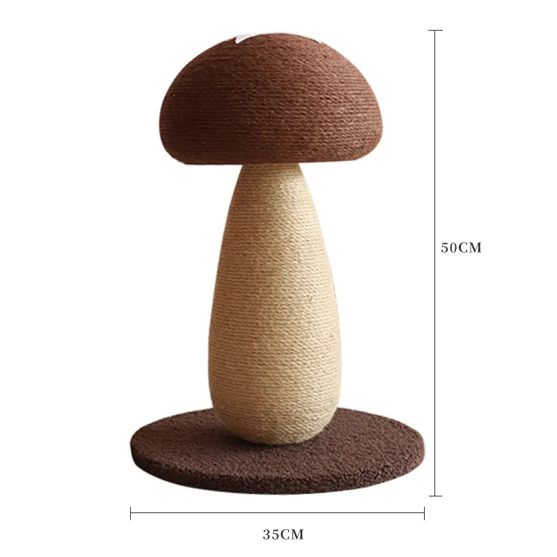 Mushroom Sisal Cat Scratching Post Vertical Claw Grinding Pad