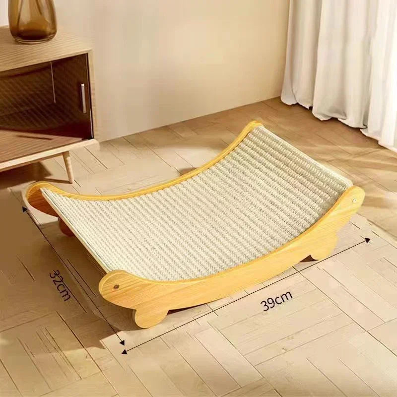 Detachable Wooden Cat Scratcher Bed Grinding Toy for Cats