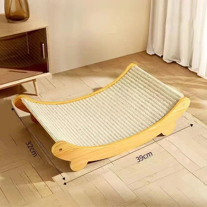 Detachable Wooden Cat Scratcher Bed Grinding Toy for Cats