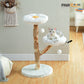 Flower Cat Tree Indoor Modern Wood Tower with Perches