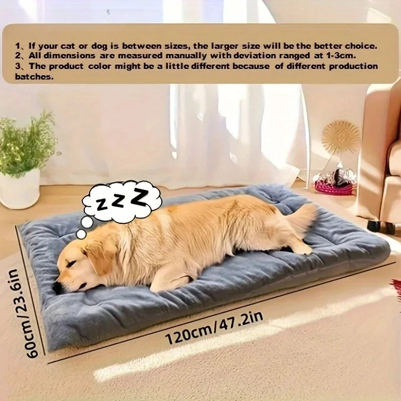 Large Plush Dog Bed Sofa Thick Soft Comfortable Pet Mat