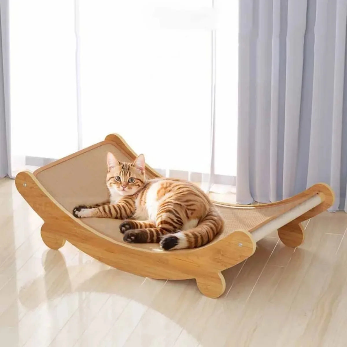 Detachable Wooden Cat Scratcher Bed Grinding Toy for Cats