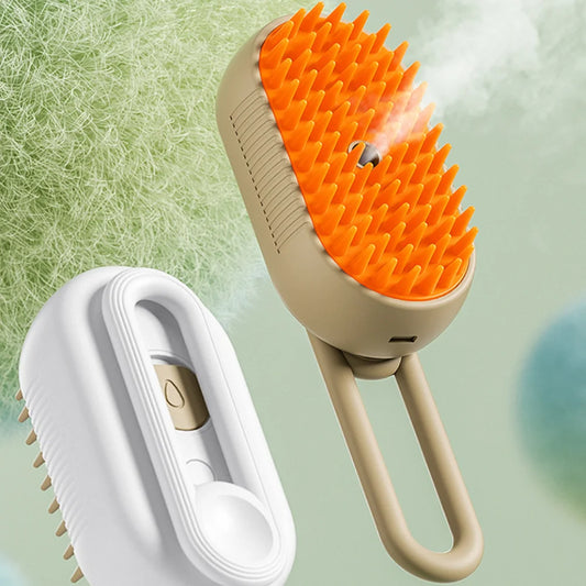 Dog Cat Hair Brush Electric Steam Spray Anti-Flying Comb