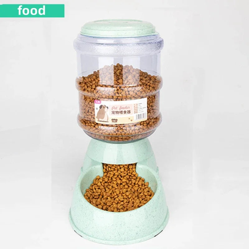 Large Capacity Pet Feeder Bowls with Automatic Water Dispenser