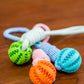 Durable Rubber Ball Chew Toy with Cotton Rope
