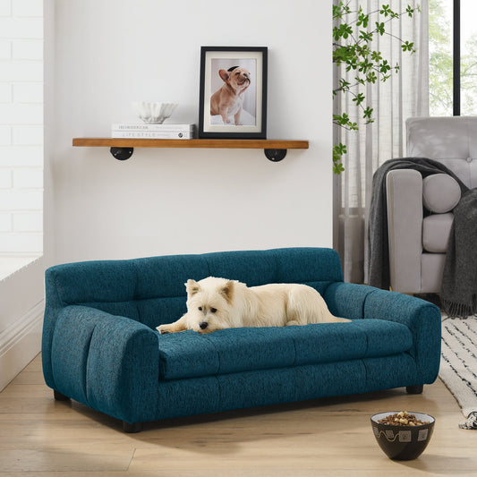 Soft Pet Sofa with Backrest and Armrests for Pets